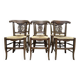 Suite de 6 chaises paillées provençales en chêne massif.
