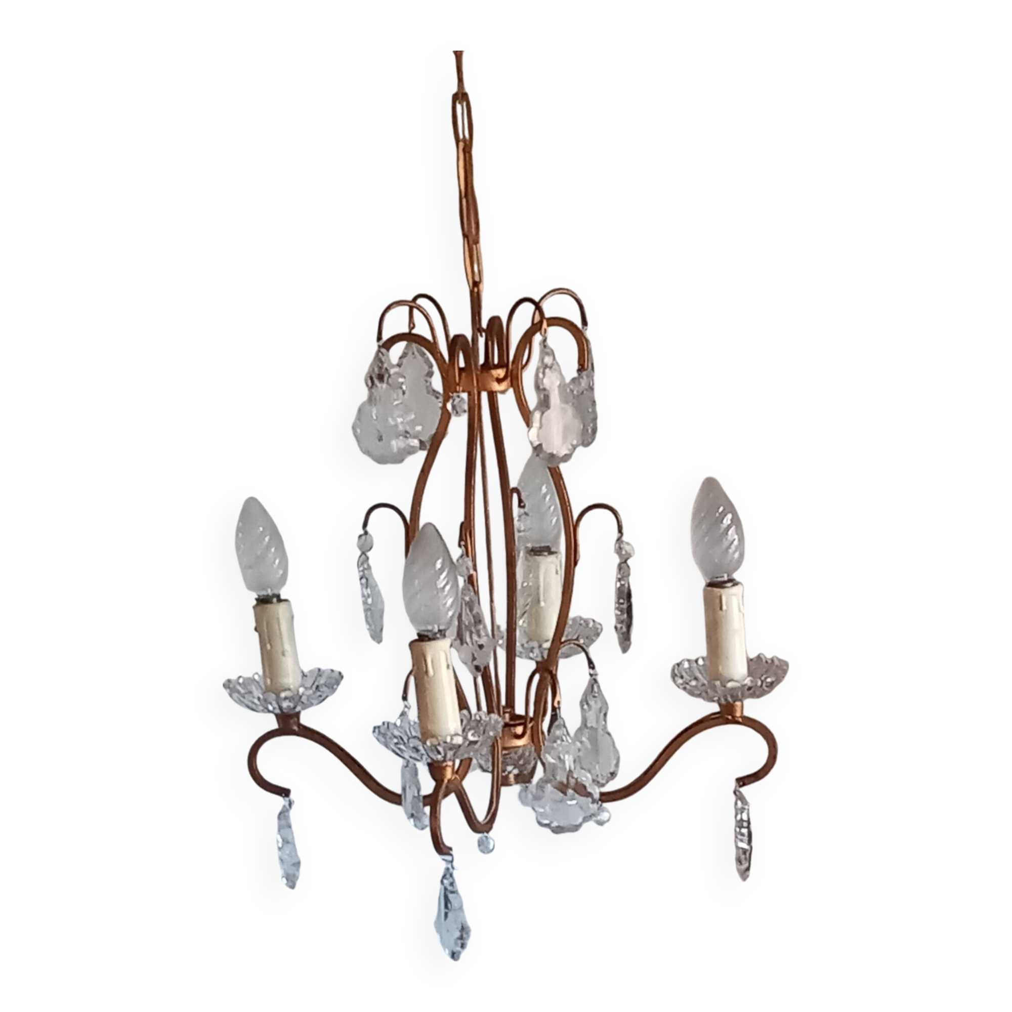 Antique chandelier with tassels