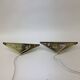 Set of 2 vintage glass wall lamps with golden holder , 1970’s