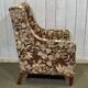 Fauteuil anglais des années 1930 à tissu fleurs