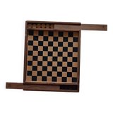 Wooden game of checkers and goose