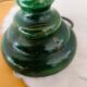 Green wooden table lamp