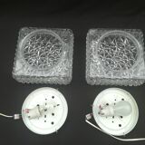 Pair of square ceiling lights