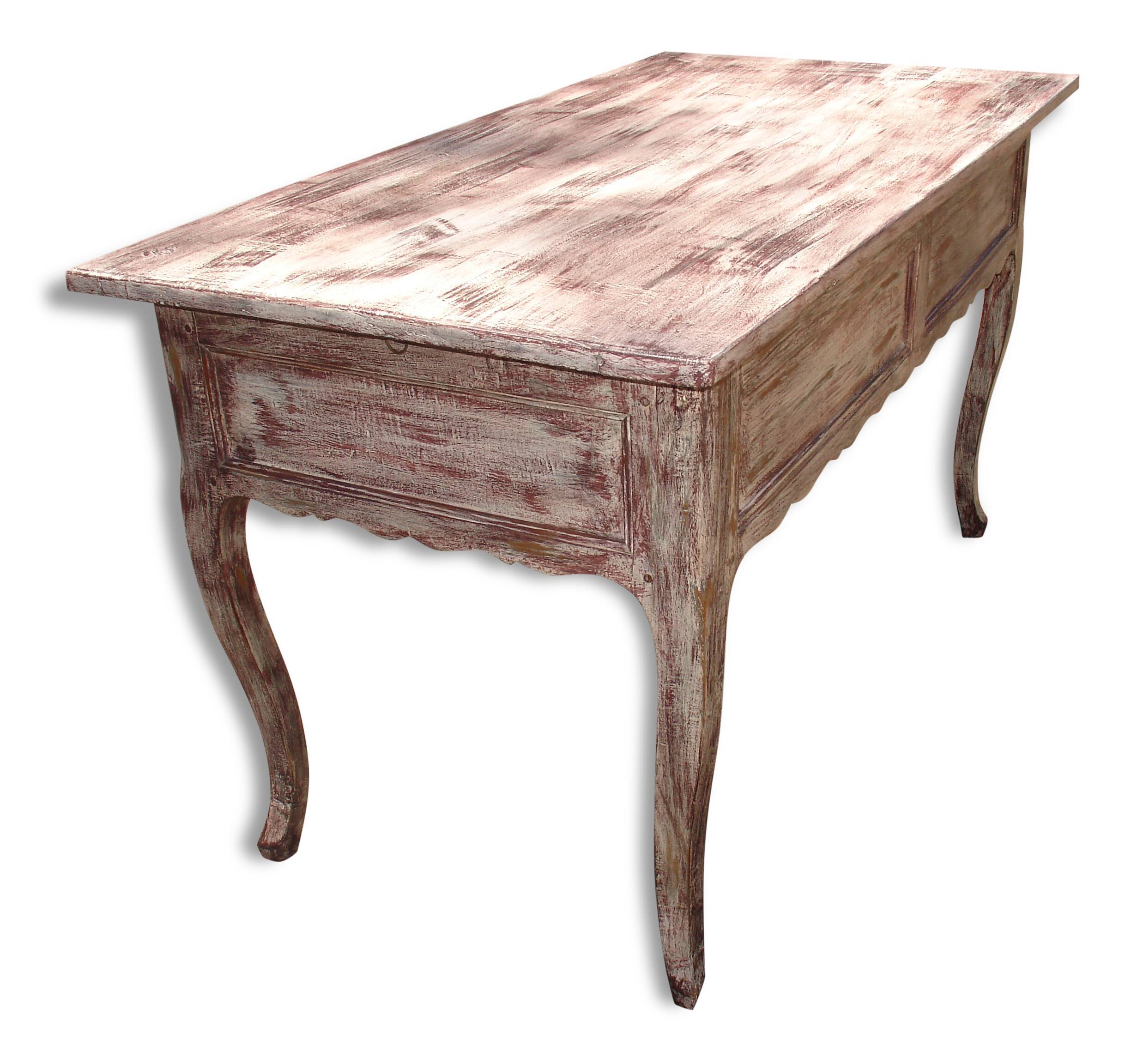 Bureau d'époque Louis XV en merisier Relooké
