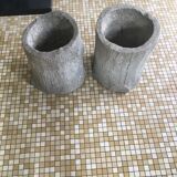 Pair of concrete planters