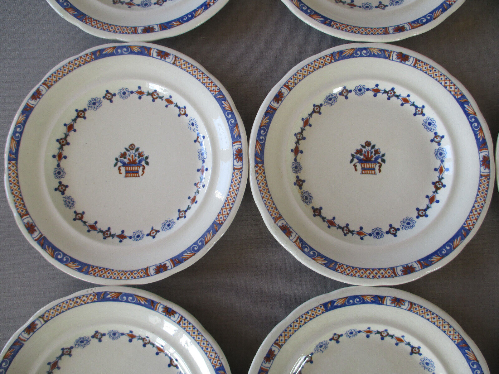 12 bread plate dessert Rouen E. Bourgeois