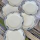 Set of 6 flat plates Salins Model Saussure A.B. Iron Earth