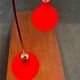 Lampes suspendues en verre rouge allemandes du milieu du siècle par Peill & Putzler, années 1960, lot de 2