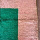 Off-white Moroccan rug with colorful patterns, 250cm x 150cm