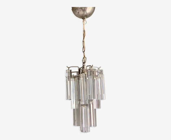 Lustre cristal italien vintage Venini trilobo