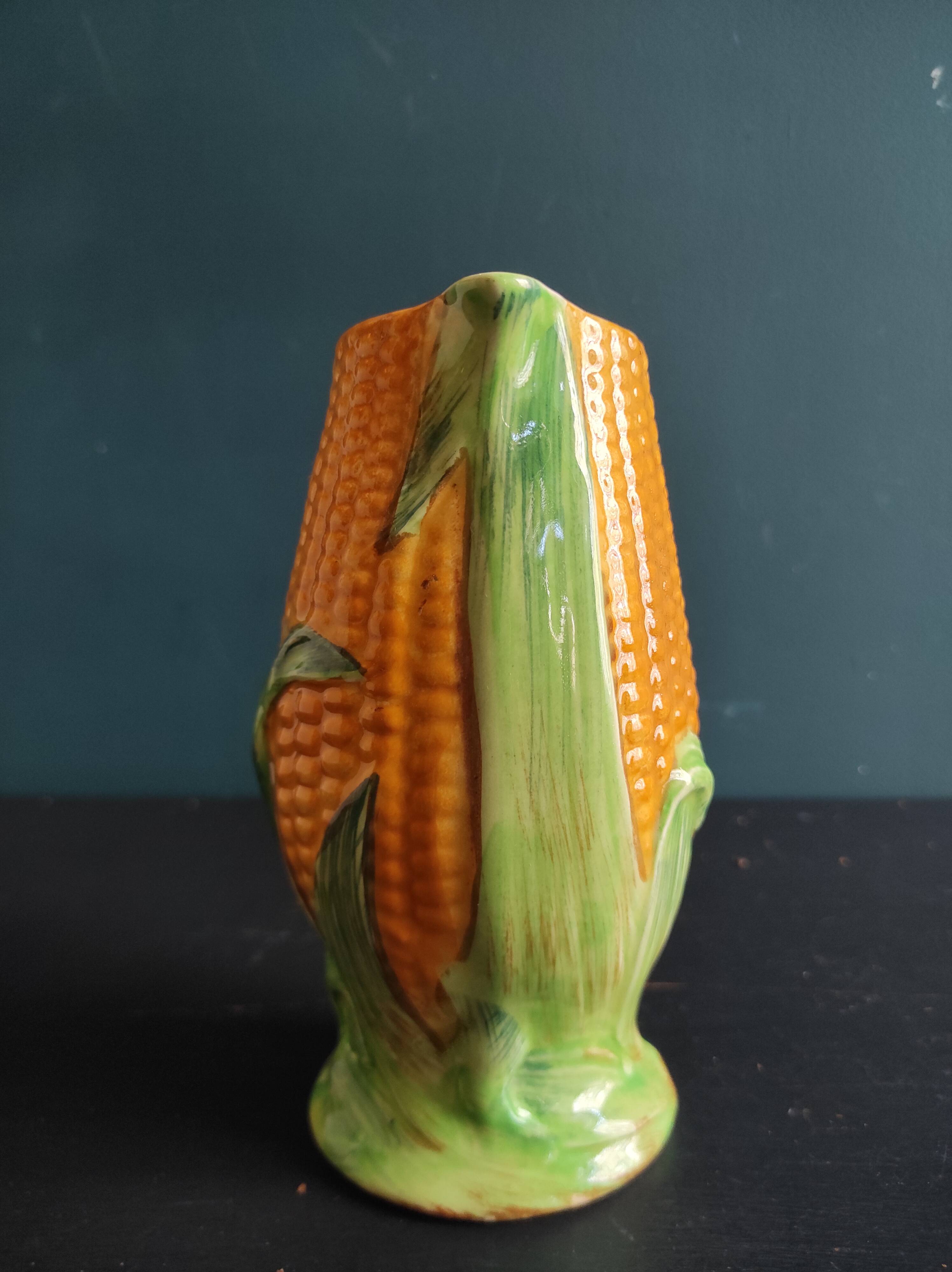 Vintage water jug in the shape of a corncob, Staffordshire