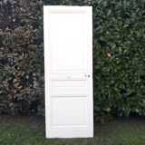 Communication door H219.5xL80cm, old panelled and moulded.