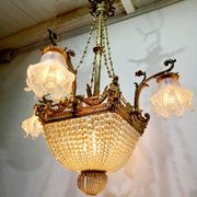 Louis XVI style ram chandelier