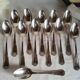 12 Large Silver-Plated Metal Spoons Boulenger Table Cutlery