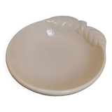 Vintage beige ceramic cup bowl shape