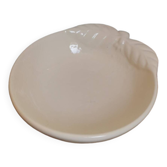 Vintage beige ceramic cup bowl shape