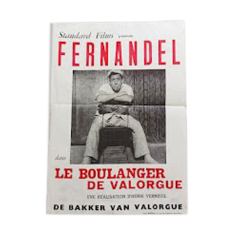 Original fernandel movie poster "the baker of valorgue"1952