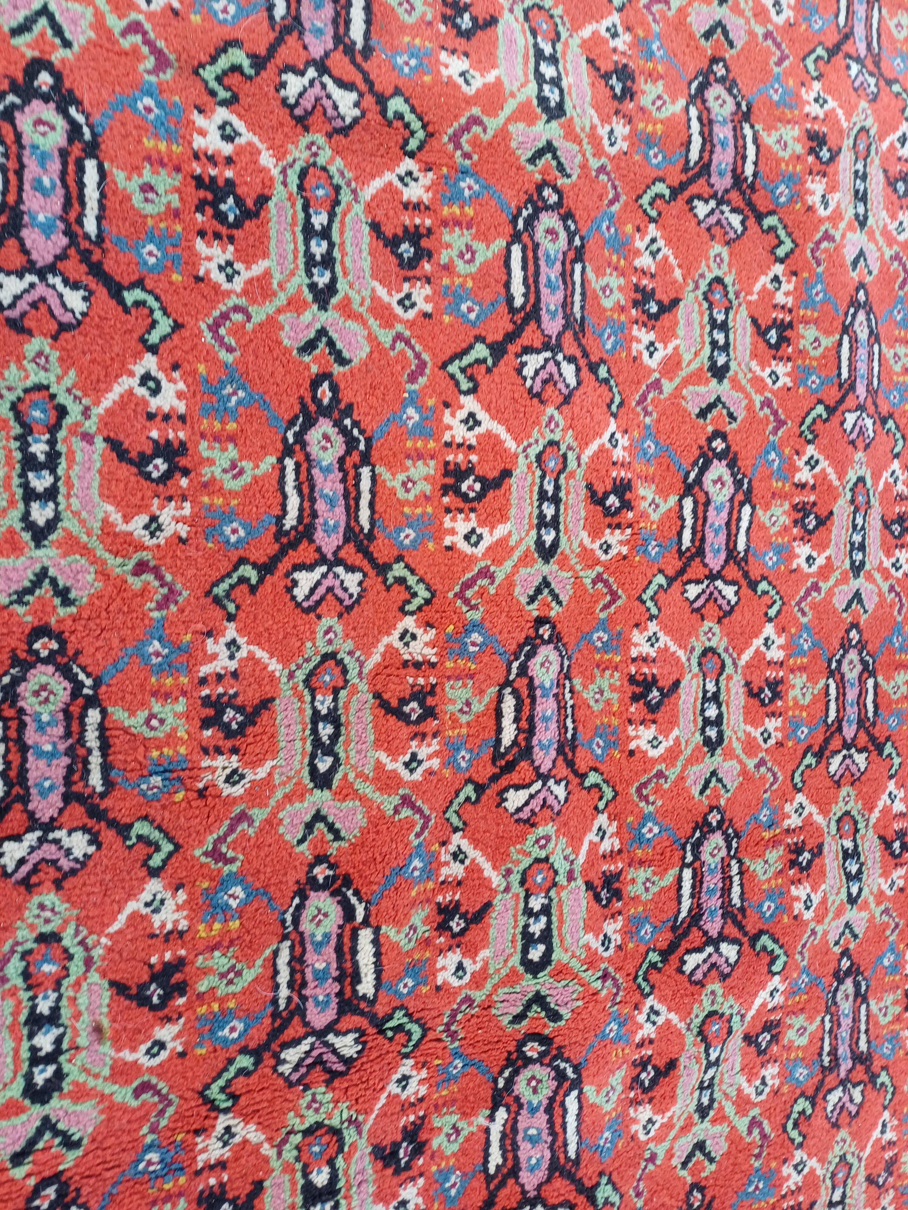 Moroccan hand-knotted wool rug