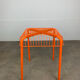Tabouret Ikéa vintage modèle Vasteron fils d’acier orange, années 90