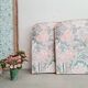 Têtes de lit paire vintage fleuries rose