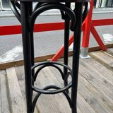Black bentwood bar stool in Thonet style