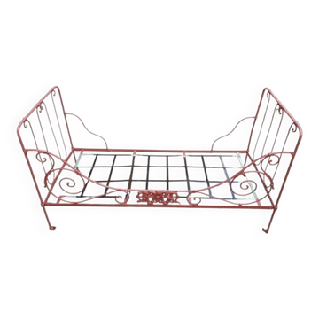 Lit banquette en fer forgé XIXe siècle 190cm x80cm
