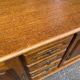 English sideboard with 2 doors and 4 drawers in solid wood 130cm