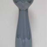 Blue blue grey glazed ceramic hyacinth vase design 70s - 80s