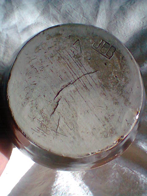 JEB stoneware jug