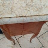 Pair of Louis XV style bedside tables with marble top