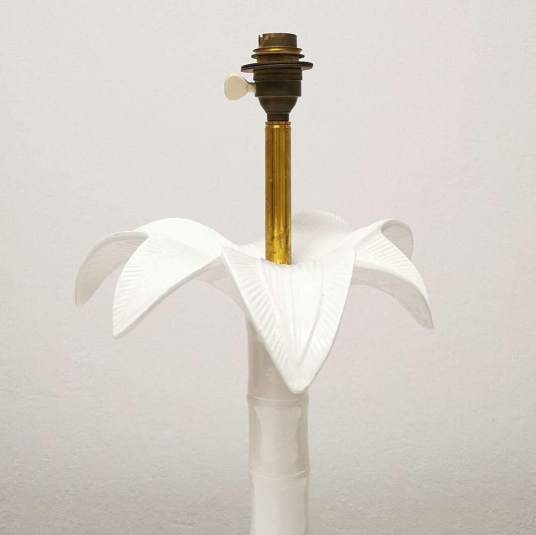 Ceramic palm lamp, Tommaso Barbi, 1960