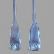 Silver-plated metal serving cutlery