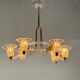 Venetian Murano Glass and Brass Chandelier Circa 1950