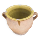 Ancien pot à graisse en terre cuite vernissée