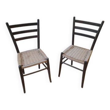 Paire de chaises bistrot italiennes