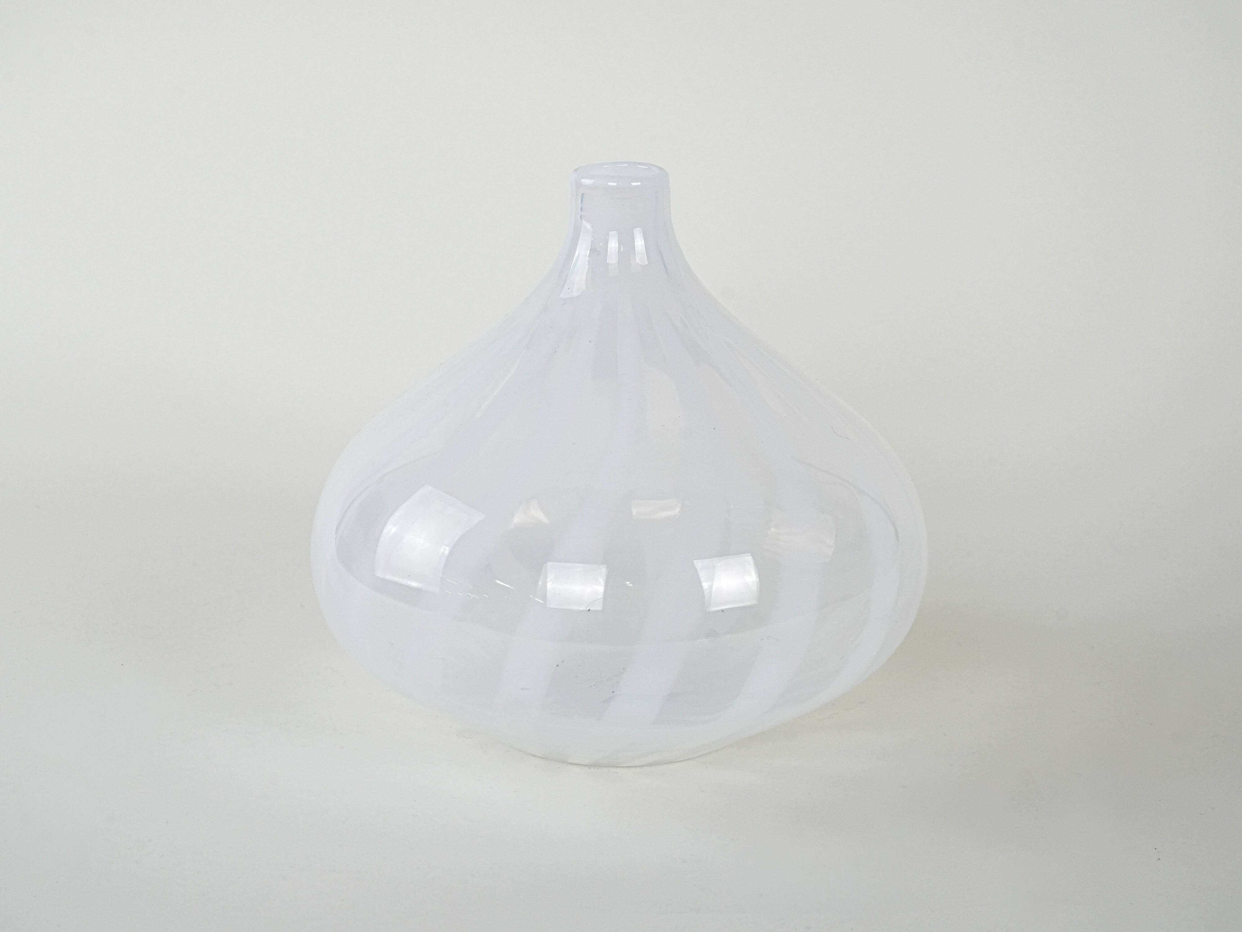 Glass vase, Italian design, 1960s, made in Italy