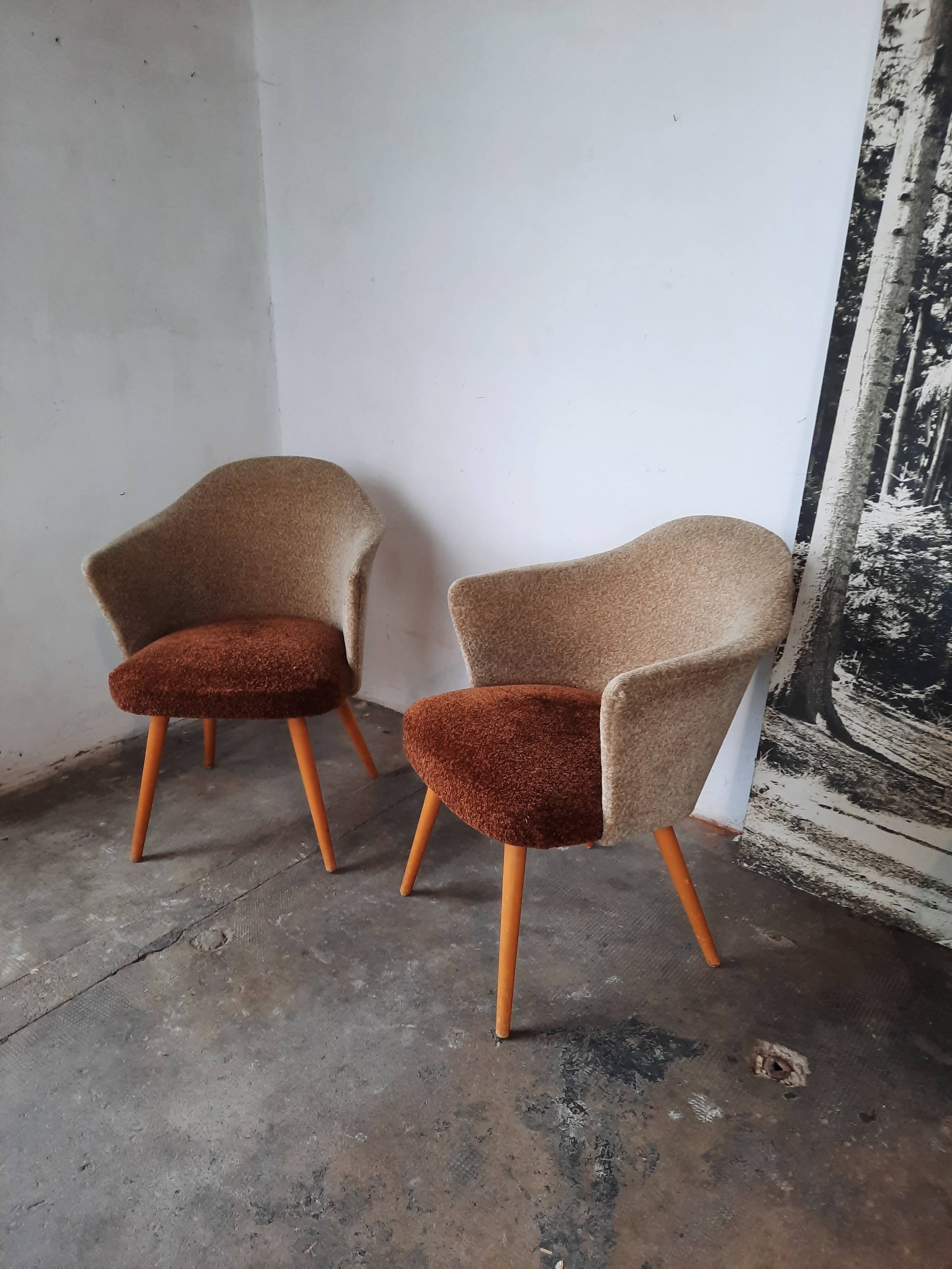 2 armchairs published by Thonet, 1960