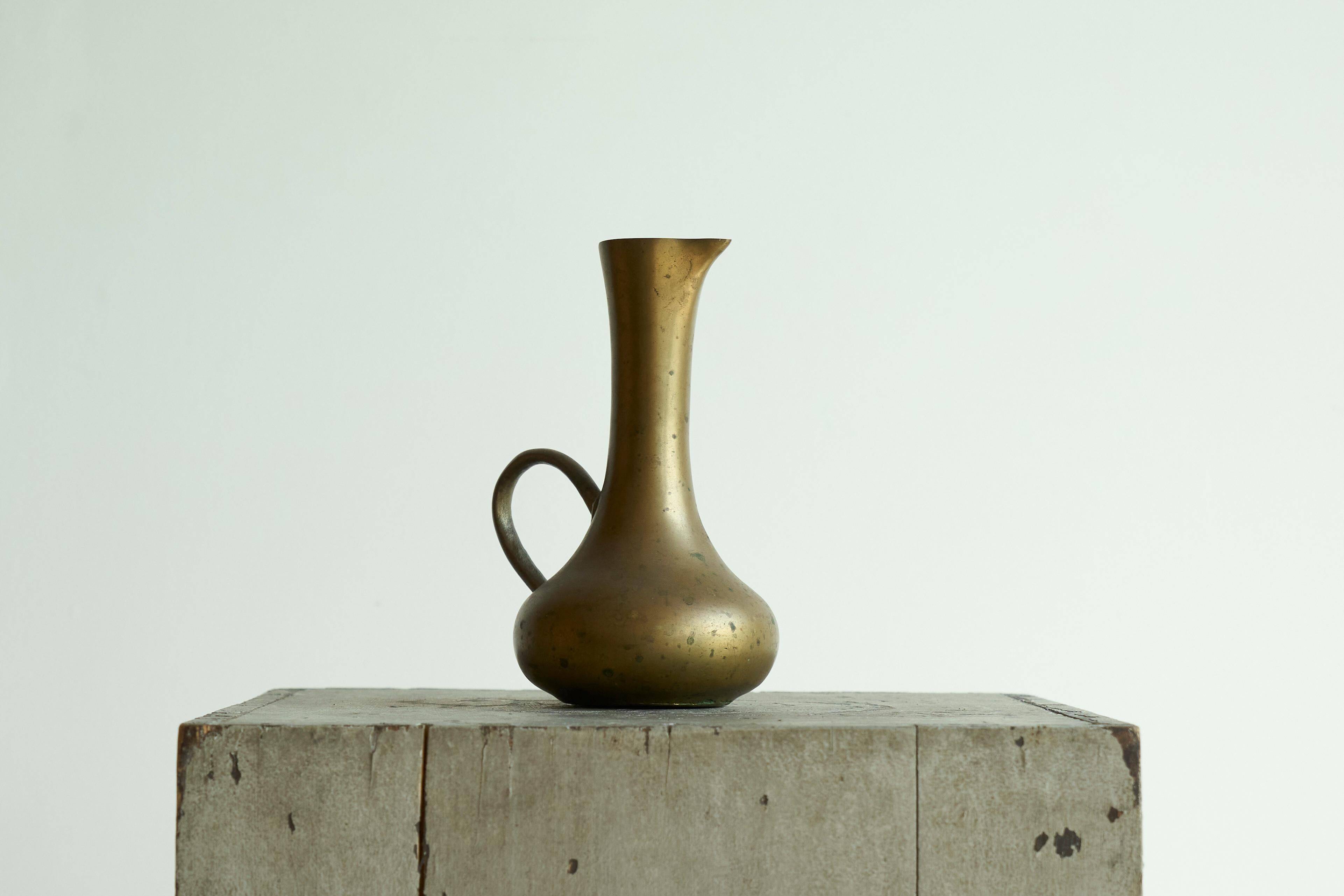Antique brass fountain from the 19th century.