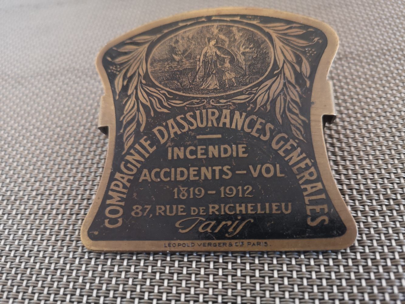 Old bronze mail clip/documents - Early 20th century