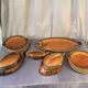 Vintage fish service Sarreguemines 12 plates 2 legumiers 1 main course 1 sausage