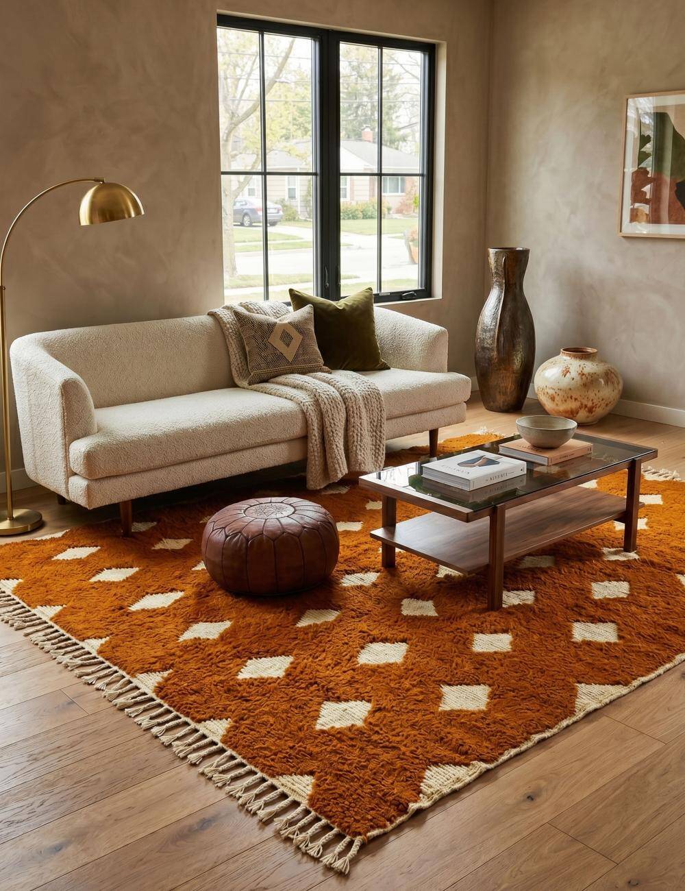 Tapis Berbère Moutarde - 300 x 250 cm