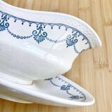 Iron clay sauceboat / U&C Sarreguemines / 19th century