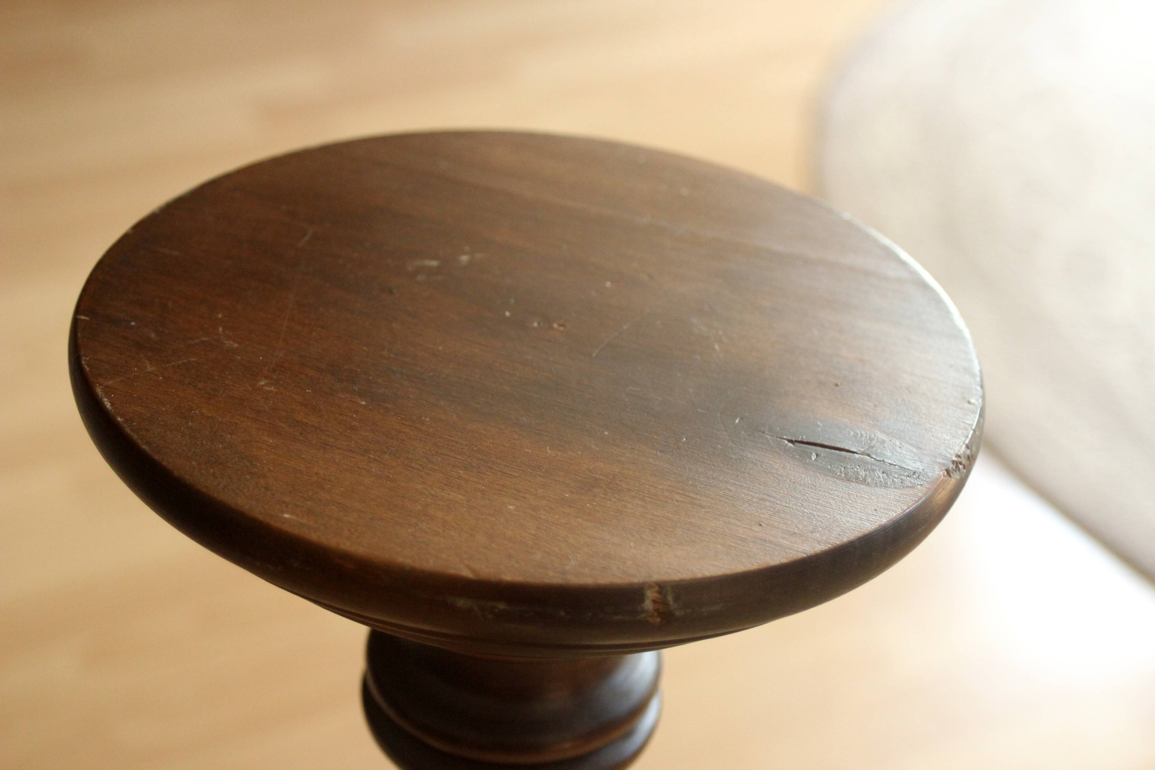 High wooden pedestal - coloumn - height 66 cm - plant stand - Vintage