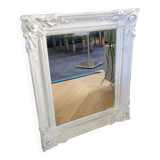 Antique mirror with painted wooden frame