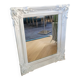 Antique mirror with painted wooden frame