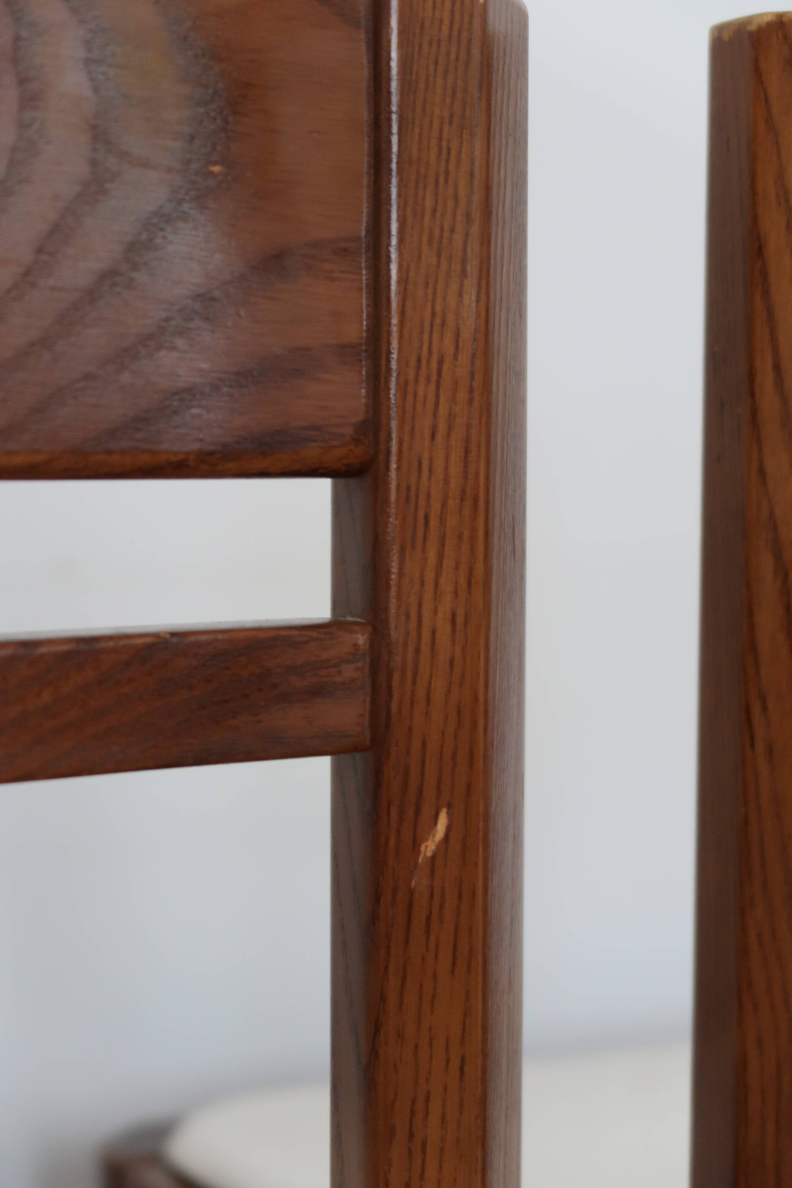 4 modernist cream chairs