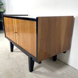 Vintage audio cabinet, walnut high gloss