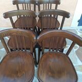 Suite of 6 Chairs of vintage Bistrot 1960