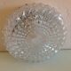Round ceiling lamp in structured glass vintage 60s-70s