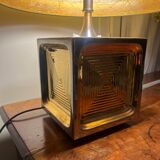 Golden ceramic lamp from the 70s